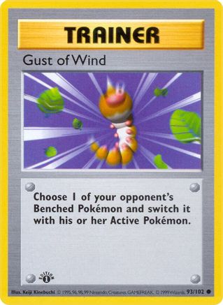 Gust of Wind (93/102) (Shadowless) [Base Set 1st Edition] - Trinity Hobby