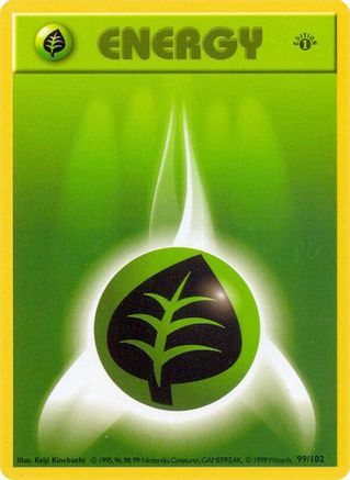 Grass Energy (99/102) [Base Set Shadowless Unlimited] - Trinity Hobby