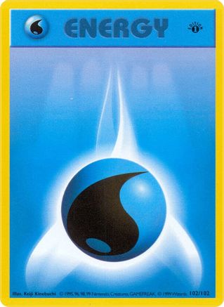 Water Energy (102/102) (Shadowless) [Base Set 1st Edition] - Trinity Hobby