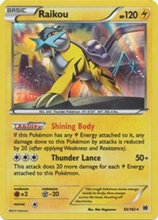 Raikou (55/162) [XY: BREAKthrough] - Trinity Hobby