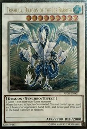 Trishula, Dragon of the Ice Barrier [AP08-EN001] Ultimate Rare - Trinity Hobby