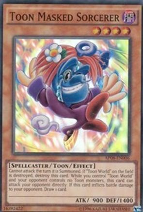 Toon Masked Sorcerer [AP08-EN006] Super Rare - Trinity Hobby