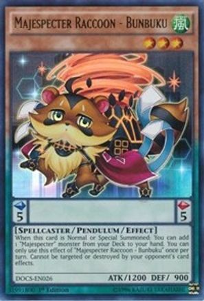 Majespecter Raccoon - Bunbuku [DOCS-EN026] Ultra Rare - Trinity Hobby