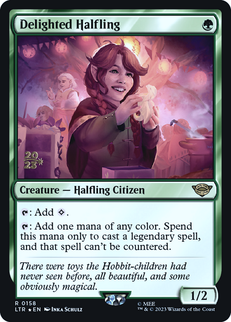 Delighted Halfling [The Lord of the Rings: Tales of Middle-Earth Prerelease Promos] - Trinity Hobby