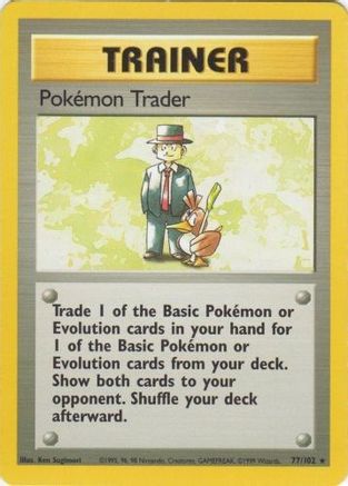 Pokemon Trader (77/102) [Base Set Unlimited] - Trinity Hobby