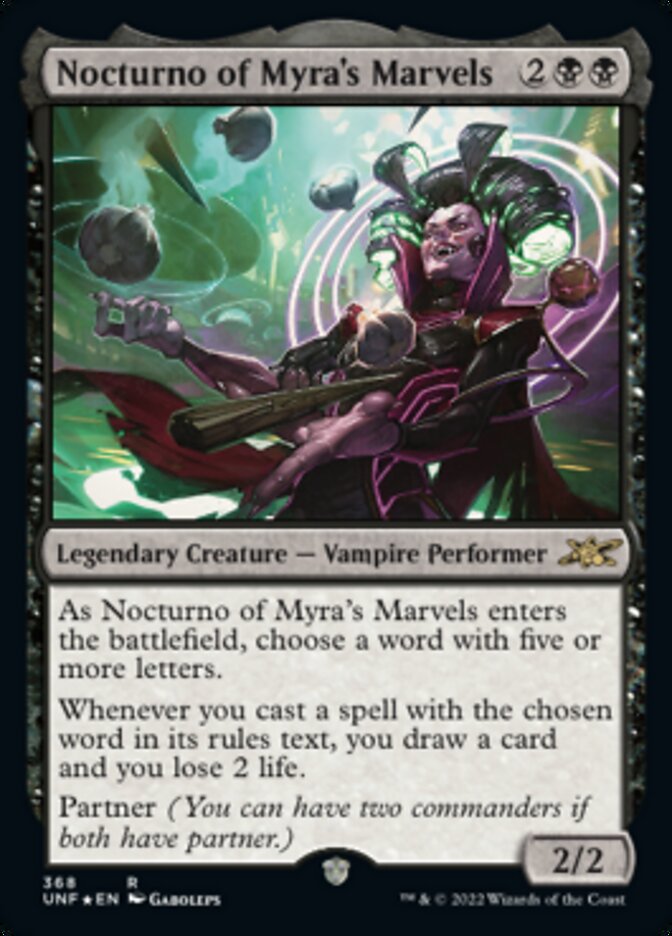 Nocturno of Myra's Marvels (Galaxy Foil) [Unfinity] - Trinity Hobby