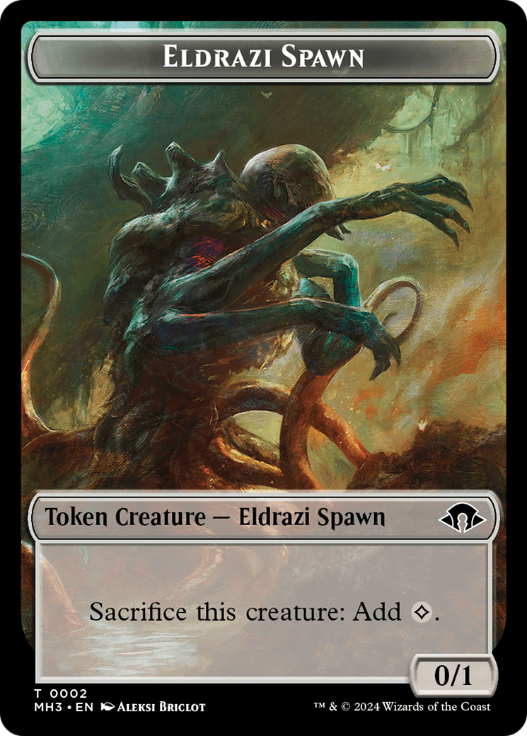 Eldrazi Spawn // Fanatic of Rhonas Double-Sided Token [Modern Horizons 3 Tokens] - Trinity Hobby