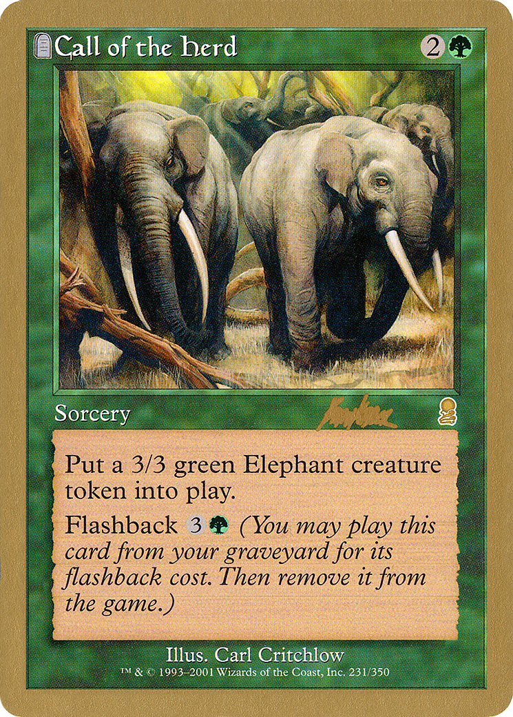 Call of the Herd (Brian Kibler) [World Championship Decks 2002] - Trinity Hobby