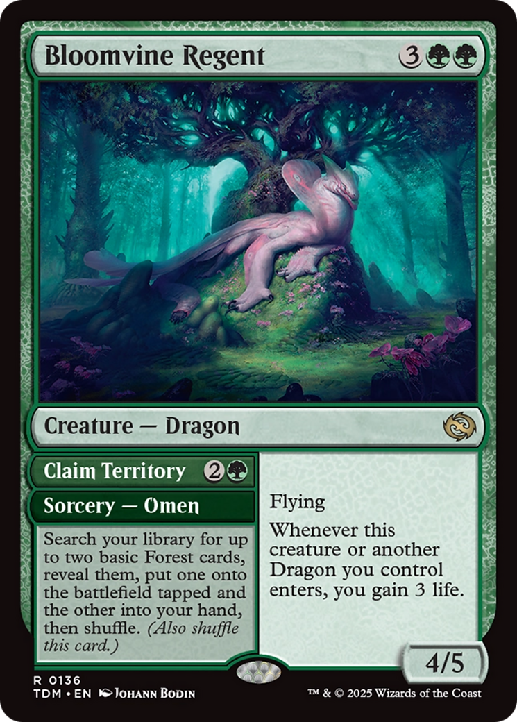 Bloomvine Regent // Claim Territory  [Foil]  (TDM-136) - [Tarkir: Dragonstorm] - Trinity Hobby