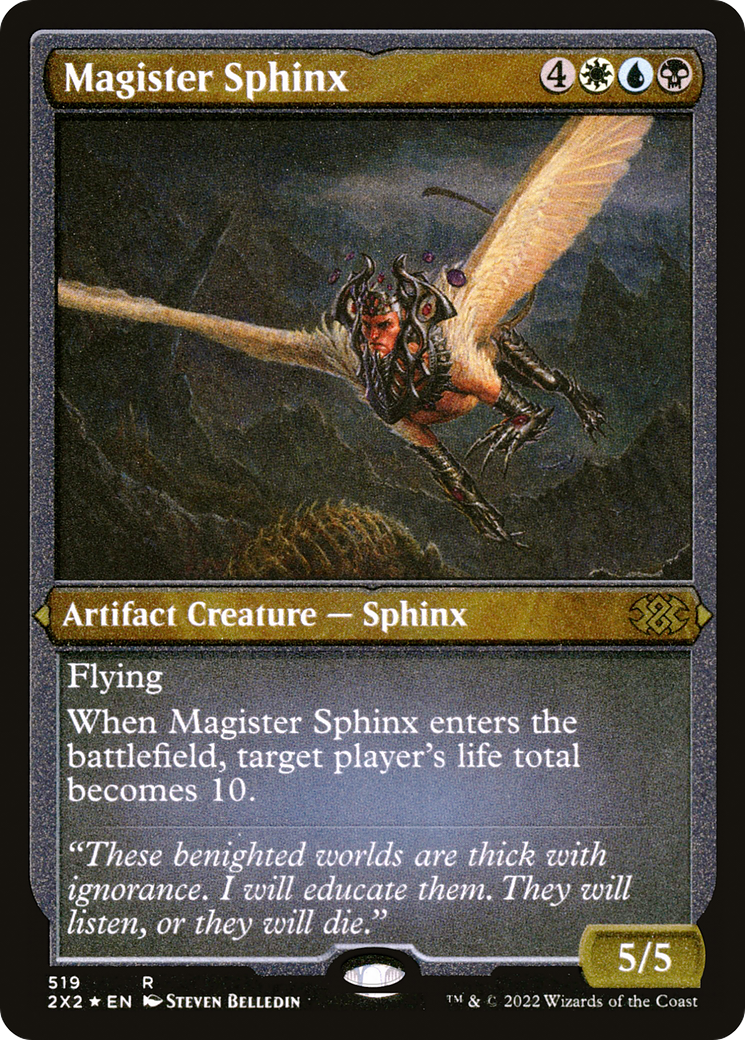 Magister Sphinx (Foil Etched)  [Foil]  (2X2-519) - [Double Masters 2022] - Trinity Hobby