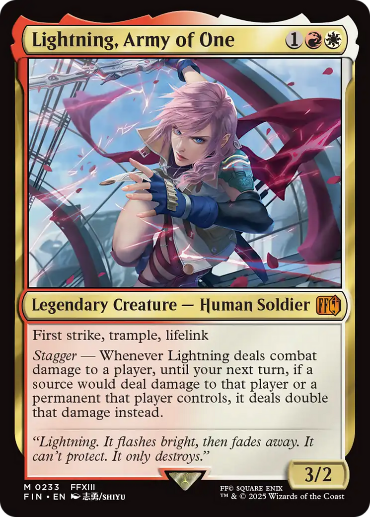 Lightning, Army of One  [Foil]  (FIN-233) - [FINAL FANTASY]