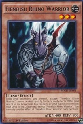 Fiendish Rhino Warrior [BOSH-EN091] Rare - Trinity Hobby