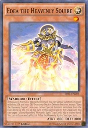 Edea the Heavenly Squire [SR01-EN003] Super Rare - Trinity Hobby
