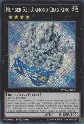 Number 52: Diamond Crab King [WIRA-EN050] Secret Rare - Trinity Hobby