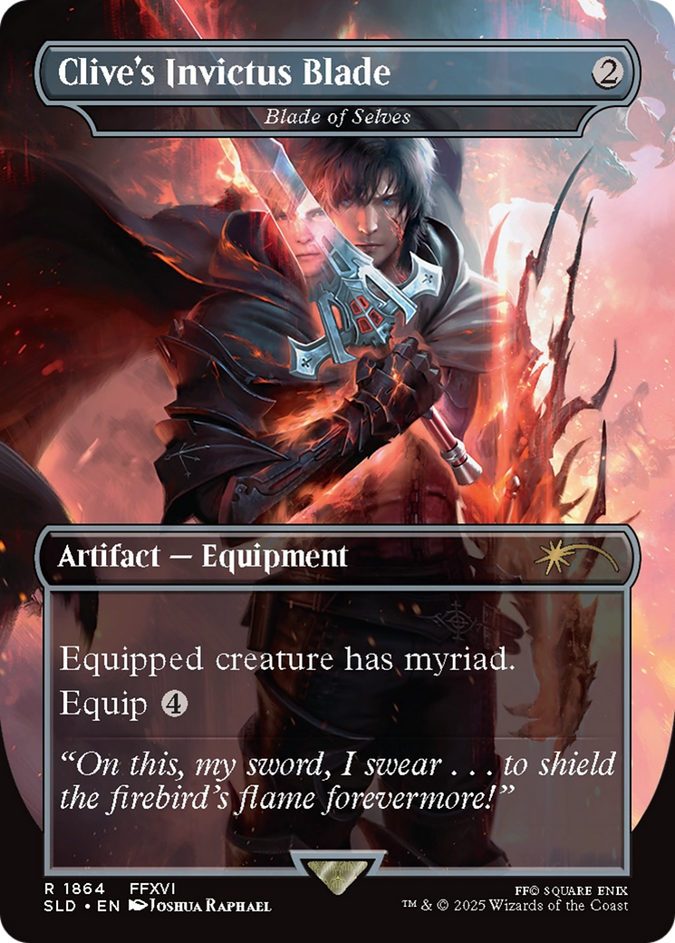 Blade of Selves  [Foil]  (SLD-1864) - [Secret Lair Drop] / Clive's Invictus Blade (Borderless) - Trinity Hobby