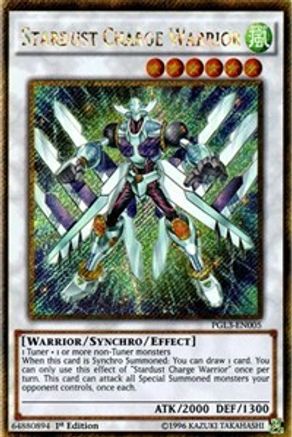 Stardust Charge Warrior [PGL3-EN005] Gold Secret Rare - Trinity Hobby