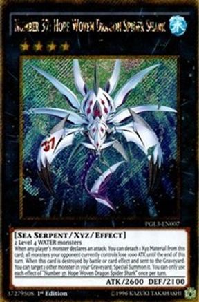 Number 37: Hope Woven Dragon Spider Shark [PGL3-EN007] Gold Secret Rare - Trinity Hobby