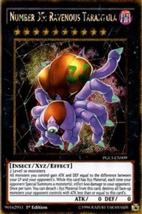 Number 35: Ravenous Tarantula [PGL3-EN009] Gold Secret Rare - Trinity Hobby