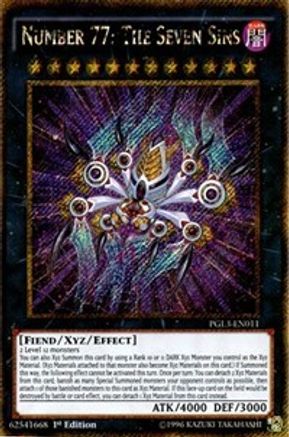 Number 77: The Seven Sins [PGL3-EN011] Gold Secret Rare - Trinity Hobby
