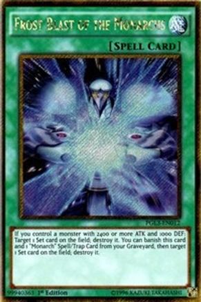 Frost Blast of the Monarchs [PGL3-EN012] Gold Secret Rare - Trinity Hobby