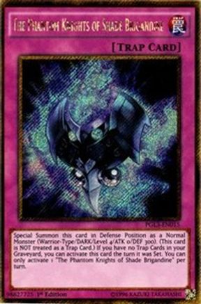 The Phantom Knights of Shade Brigandine [PGL3-EN015] Gold Secret Rare - Trinity Hobby