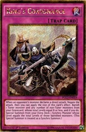 King's Consonance [PGL3-EN019] Gold Secret Rare - Trinity Hobby