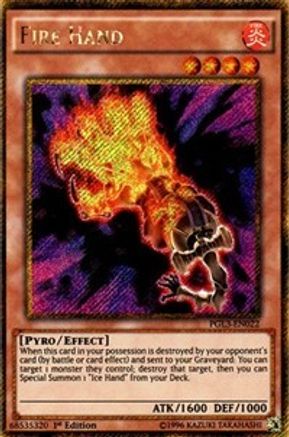 Fire Hand [PGL3-EN022] Gold Secret Rare - Trinity Hobby