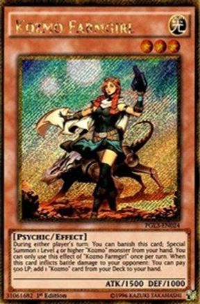 Kozmo Farmgirl [PGL3-EN024] Gold Secret Rare - Trinity Hobby