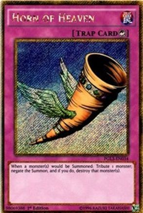 Horn of Heaven [PGL3-EN034] Gold Secret Rare - Trinity Hobby