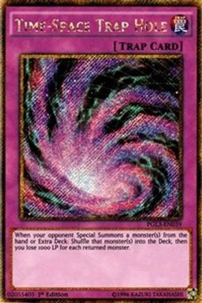 Time-Space Trap Hole [PGL3-EN039] Gold Secret Rare - Trinity Hobby
