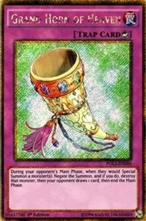 Grand Horn of Heaven [PGL3-EN040] Gold Secret Rare - Trinity Hobby