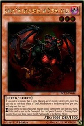 Graff, Malebranche of the Burning Abyss [PGL3-EN044] Gold Rare - Trinity Hobby