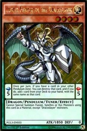 Luster Pendulum, the Dracoslayer [PGL3-EN055] Gold Rare