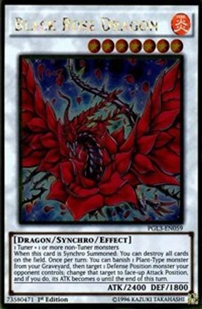 Black Rose Dragon [PGL3-EN059] Gold Rare - Trinity Hobby