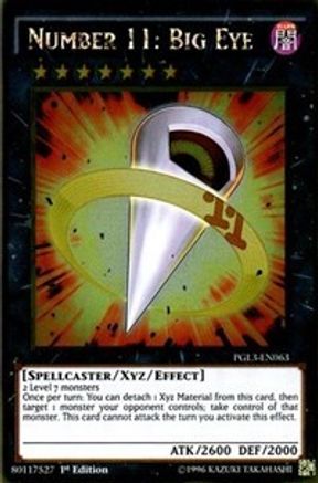 Number 11: Big Eye [PGL3-EN063] Gold Rare - Trinity Hobby
