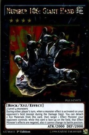 Number 106: Giant Hand [PGL3-EN075] Gold Rare - Trinity Hobby