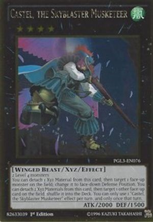 Castel, the Skyblaster Musketeer [PGL3-EN076] Gold Rare - Trinity Hobby