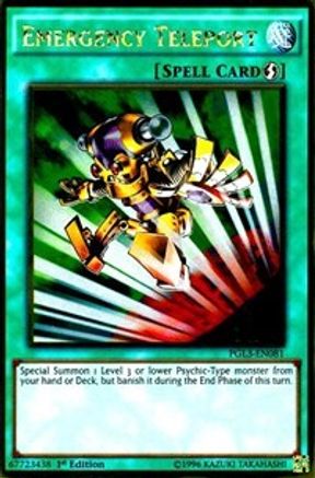 Emergency Teleport [PGL3-EN081] Gold Rare - Trinity Hobby