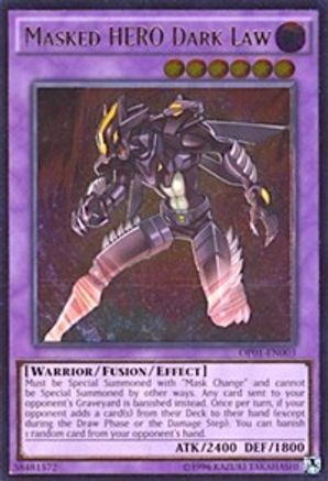 Masked HERO Dark Law [OP01-EN003] Ultimate Rare - Trinity Hobby