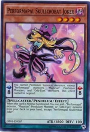 Performapal Skullcrobat Joker [OP01-EN007] Super Rare - Trinity Hobby