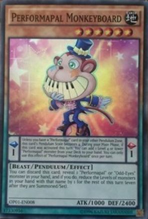 Performapal Monkeyboard [OP01-EN008] Super Rare - Trinity Hobby