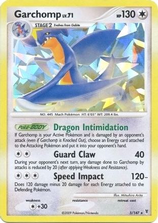 Garchomp (5/147) (Cracked Ice Holo) (Theme Deck Exclusive) [Platinum: Supreme Victors] - Trinity Hobby