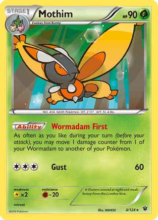 Mothim (4/124) [XY: Fates Collide] - Trinity Hobby