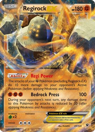 Regirock EX (43/124) [XY: Fates Collide] - Trinity Hobby