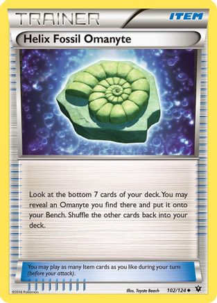 Helix Fossil Omanyte (102/124) [XY: Fates Collide] - Trinity Hobby