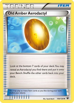 Old Amber Aerodactyl (106/124) [XY: Fates Collide] - Trinity Hobby