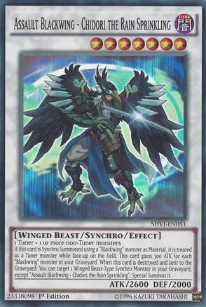 Assault Blackwing - Chidori the Rain Sprinkling [SHVI-EN051] Super Rare - Trinity Hobby