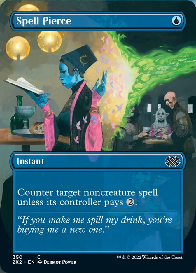 Spell Pierce (Borderless Alternate Art) [Double Masters 2022] - Trinity Hobby