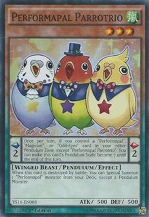Performapal Parrotrio [YS16-EN005] Super Rare - Trinity Hobby