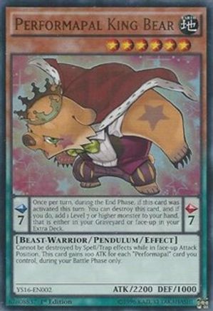 Performapal King Bear [YS16-EN002] Ultra Rare - Trinity Hobby